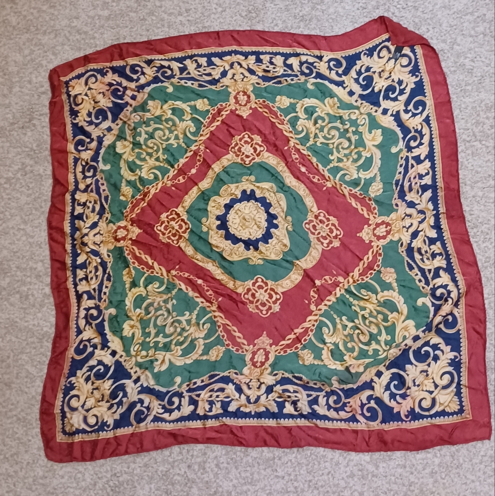 Vintage 80’sMultifuntional baroque crown royalty scarf-bandana multicolor boho
